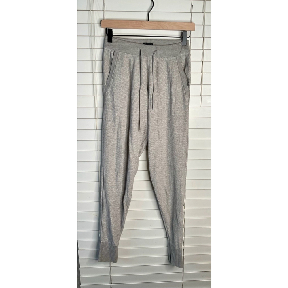 ATM Anthony Thomas Melillo cashmere blend waffle knit grey joggers, s